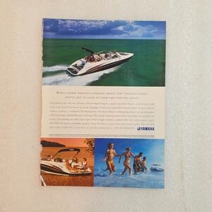 Vintage Print Ad Yamaha SX 230 High Output boat beach ocean 8x10.5 2004